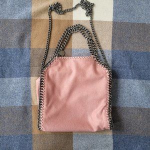 Stella McCartney Mini Falabella Chain Shoulder Tote Bag Pink Purse